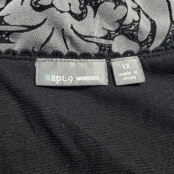 Apt. 9 Women's Mesh Sequins Blouse Top 1X - Picture 5 of 6